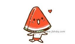 吃瓜表情包插画